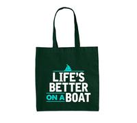 La Vita È Migliore Su Una Barca - Borsa In Tela - Canoa Stretta Vela