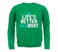 La Vita È Migliore Su Una Barca - Felpa Per Adulti - Canoa Stretta Vela