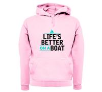 La Vita È Migliore Su Una Barca - Felpa Per Adulti - Canoa Stretta Vela