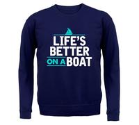 La Vita È Migliore Su Una Barca - Felpa Per Adulti - Canoa Stretta Vela