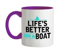 La Vita È Migliore Su Una Barca - Tazza In Ceramica - Canoa Stretta Vela