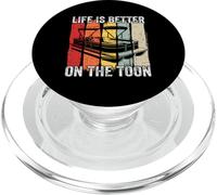 La vita è migliore sul capitano del pontone di barche piatte Toon Boating PopSockets PopGrip per MagSafe