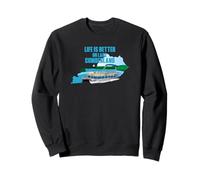 La Vita è Migliore sul Lago Cumberland Kentucky Pontoon Felpa