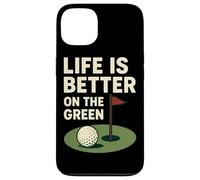 La vita è migliore sull'umorismo del golf verde Custodia per iPhone 13