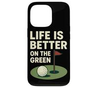 La vita è migliore sull'umorismo del golf verde Custodia per iPhone 13 Pro