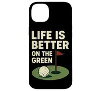La vita è migliore sull'umorismo del golf verde Custodia per iPhone 14 Plus