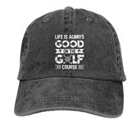 La Vita è Sempre Bella sul Campo da Golf Cappello Divertente da Cowboy in Cotone Lavato Cappello da Camionista Vintage Uomo Donna