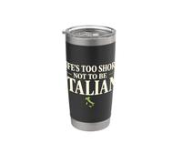 La vita è troppo breve per non essere umorismo italiano Bicchiere termico in acciaio inox doppia parete