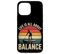 La vita è tutta una questione di equilibrio, paddleboarding retrò Custodia per iPhone 13 Pro Max