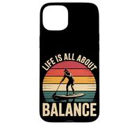 La vita è tutta una questione di equilibrio, paddleboarding retrò Custodia per iPhone 15 Plus