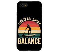 La vita è tutta una questione di equilibrio, paddleboarding retrò Custodia per iPhone SE (2020) / 7 / 8