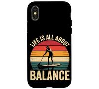 La vita è tutta una questione di equilibrio, paddleboarding retrò Custodia per iPhone X/XS