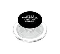 la vita è un bastardo, tieni la testa alta Motivazionale PopSockets PopGrip per MagSafe