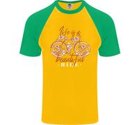 La Vita È Un Bellissimo Viaggio Maglietta Da Baseball S/S Per Uomo