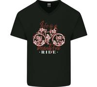 La Vita È Un Bellissimo Viaggio Maglietta In Cotone A V-Collo Per Uomo