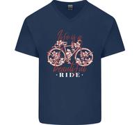 La Vita È Un Bellissimo Viaggio Maglietta In Cotone A V-Collo Per Uomo