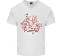 La Vita È Un Bellissimo Viaggio Maglietta In Cotone A V-Collo Per Uomo