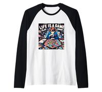 La Vita è Un Gioco - Anime Manga Inspired Art Maglia con Maniche Raglan
