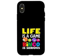 La vita è un gioco Bingo è un giocatore serio di bingo Custodia per iPhone X/XS