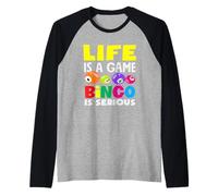 La vita è un gioco Bingo è un giocatore serio di bingo Maglia con Maniche Raglan