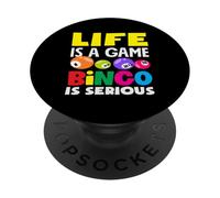 La vita è un gioco Bingo è un giocatore serio di bingo PopSockets PopGrip Adesivo