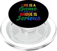 La vita è un gioco Bridge è serio divertente amante del ponte arcobaleno PopSockets PopGrip per MagSafe