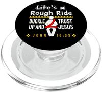 La vita è una corsa ruvida Fidati di Gesù Giovanni 16:33 PopSockets PopGrip per MagSafe