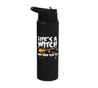 La vita è una strega e poi voli Stainless Steel Insulated Water Bottle