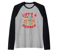 La vita è una sundae Maglia con Maniche Raglan
