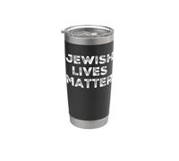 La vita ebraica è materia - pro orgoglio ebraico - stop hate Bicchiere termico in acciaio inox doppia parete