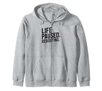 La Vita ha sospeso Il riavvio dell'umorismo Geek Tecnico Felpa con Cappuccio