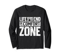 La vita inizia alla fine della tua zona di comfort motivazionale Maglia a Manica