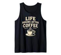 La Vita Inizia Dopo caffè Divertente Caffeina Amante Espresso Citazione Canotta