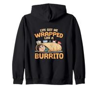 La Vita Mi ha Avvolto Come Un Burrito Divertente Burrito Foo Felpa con Cappuccio