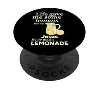 La vita mi ha dato dei limoni, ma il mio Gesù sta facendo la limonata PopSockets PopGrip Adesivo