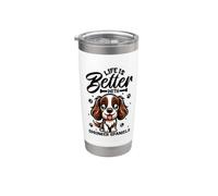La vita migliore con lo Springer Spaniel inglese Bicchiere termico in acciaio inox doppia parete