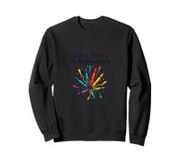 La Vita Non riguarda l'essere Questa Perfetta Arte Colorata a Pastello Felpa, Unisex per Adulti, Nero, XXL