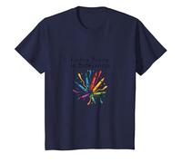 La Vita Non riguarda l'essere Questa Perfetta Arte Colorata a Pastello Maglietta, Bambini, Navy, 12 Anni