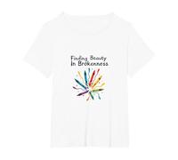 La Vita Non riguarda l'essere Questa Perfetta Arte Colorata a Pastello Maglietta, Donna Plus-Size, Bianco, 6X