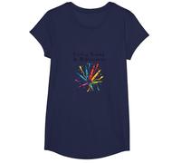 La Vita Non riguarda l'essere Questa Perfetta Arte Colorata a Pastello Maglietta, Ragazze, Navy, S