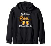 La Vita Senza Birra. Non Credo così. Regalo Divertente Felpa con Cappuccio