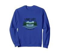 La Vita sul Lago è la Vita Migliore - Nature Lover's Felpa, Unisex per Adulti, Blu Reale, L