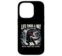 La vita trova un modo in cui la morte ti trova più velocemente T Rex Dinosaur Pun Custodia per iPhone 14 Pro
