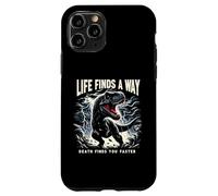 La vita trova un modo in cui la morte ti trova più velocemente T Rex Dinosaur Pun Custodia per iPhone 11 Pro