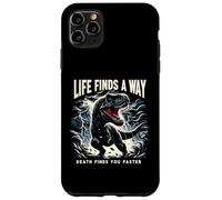 La vita trova un modo in cui la morte ti trova più velocemente T Rex Dinosaur Pun Custodia per iPhone 11 Pro Max