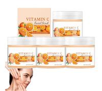 La vitamina C esfoliante per il viso, esfoliante per il corpo, esfolia i punti neri, migliora le macchie scure, rimuove delicatamente lo sporco idratante, carnagione dall'aspetto chiaro (4 pezzi)