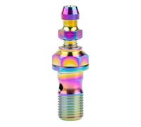 la vite di titanio, Bullone banjo for tubo freno in titanio di grado 5 e set di valvole di spurgo frizione M10x1mm/1,25mm multicolore(Rainbow,1.0MM-M10)