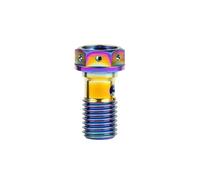 la vite di titanio, Bullone banjo for tubo freno in titanio di grado 5 e set di valvole di spurgo frizione M10x1mm/1,25mm multicolore(Rainbow-01,1.25MM-M10)