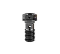 la vite di titanio, Bullone banjo for tubo freno in titanio di grado 5 e set di valvole di spurgo frizione M10x1mm/1,25mm multicolore(Black,1.0MM-M10)