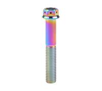 la vite di titanio, Bulloni flangiati esagonali M8x1,25x15-55mm Chiave esagonale da 6mm Lega di titanio Grado 5 Confezione da 4 Multicolore(Rainbow,15MM-M8)